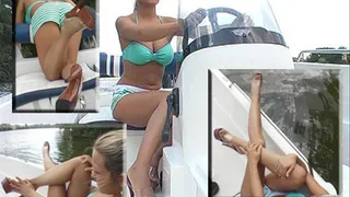 Fanny on a boat trip