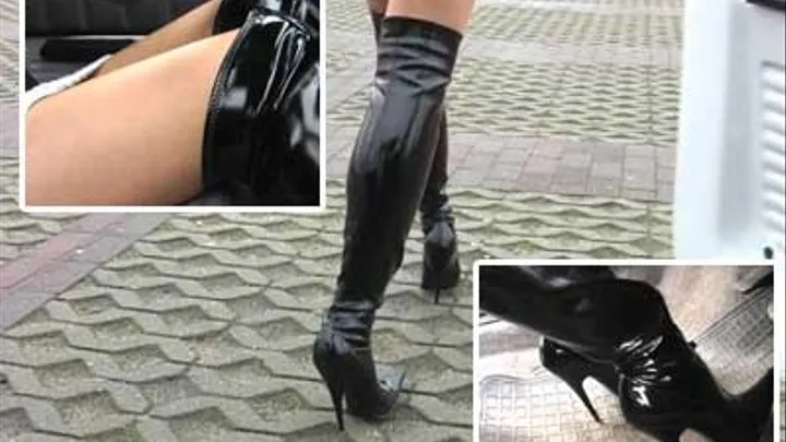 Pedal pumping-Black boots