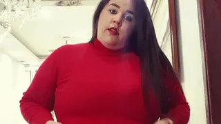 Latin chubby bbw sexy curvy girl Brianna in skintight Credential 8888 jeans and on high heels