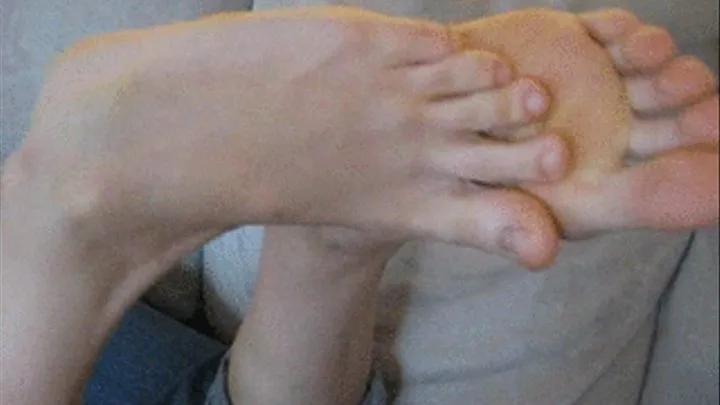 Ashlee's feet on the couch