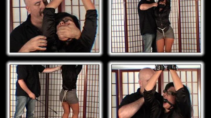 GiGi Cuffed, Gagged, Cropped, and Manhandled, with Jim Hunter