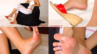 Selena - Sexy Wooden Sandals & Foot Rubbing