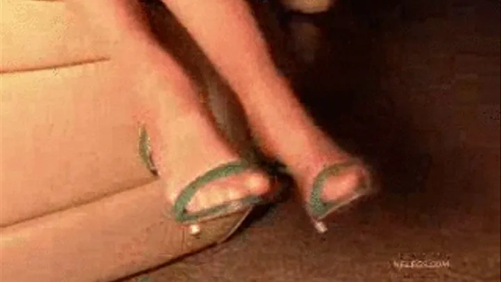 Dark Green slingbacks heels 4