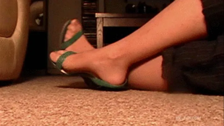 Dark Green slingbacks heels 2