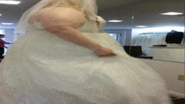 Walking and Sitting in a Wedding Gown *Different Angle*