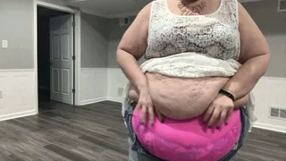 Belly Jiggles in Broken Jeans