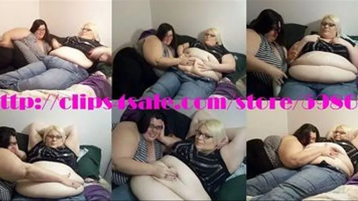 SSBBW Veronica and Destiny Belly Rubs