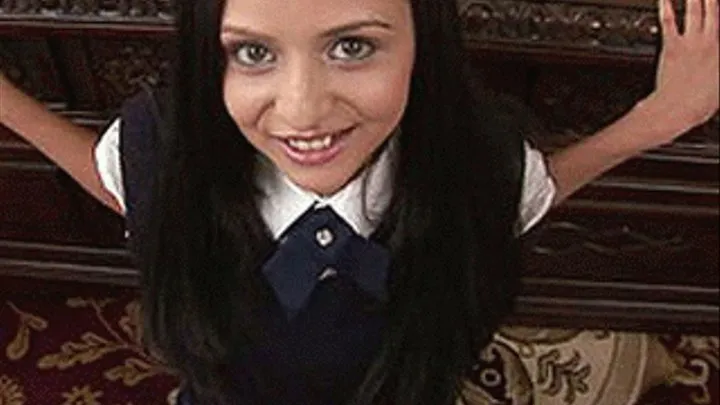 School girl just 18 sucking older mans cock POV and riding him too - low