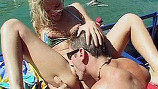 Gorgeous blonde that is wild enough to get her pussy eaten and fucked in public - low