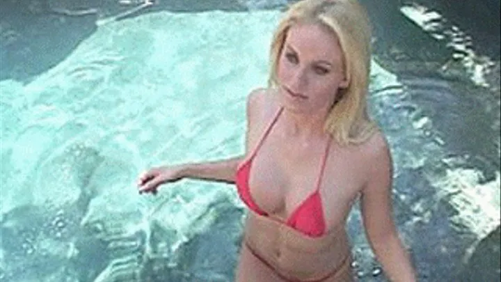 Horny bikini blonde with a great pair of tits gets a huge POV facial - part 2