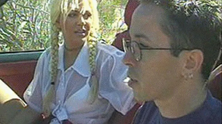 Naughty girl dressed up as a Catholic school girl to get fucked by hornballs - low