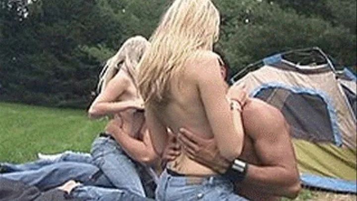 Brought a couple hotties out camping for some natural outdoor fucking - part 2