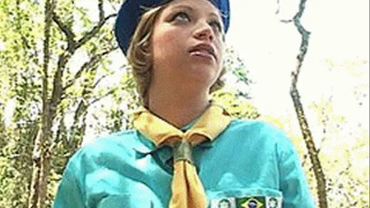 Girl scout enlists her vagina in order to help the boys earn their stripes as Men on the prowl - low