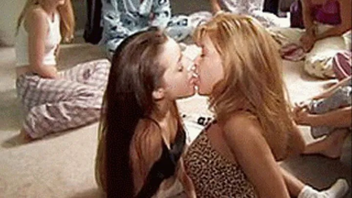 Whipped cream all girl sleepover party turns into amateur lesbian sex, sooo hot - high