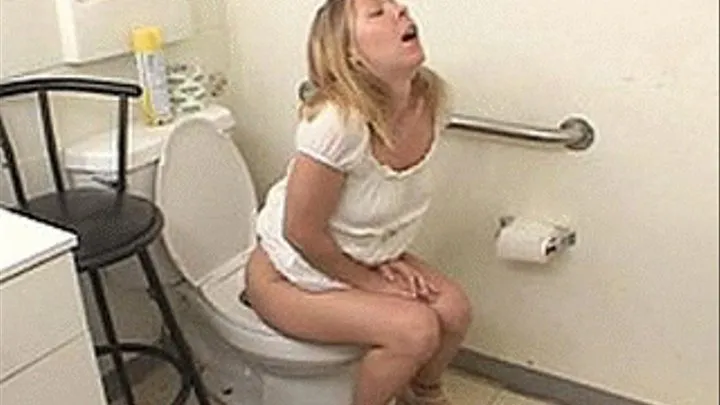 Busting in on his girlfriend taking a pee and cock down her throat - part 2