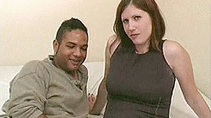 Brunette girlfriend riding her interracial bf is eager for an injection of his spunk - part 2