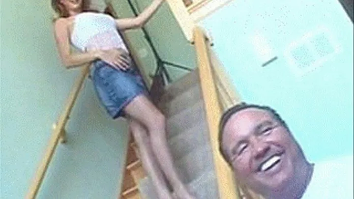 Gin'a skinny hot body getting fucked on the staircase cause she' can't resist - part 1