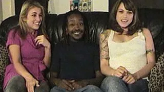 Black man Pimpin' two white girls and breaking them in on the side - part 1