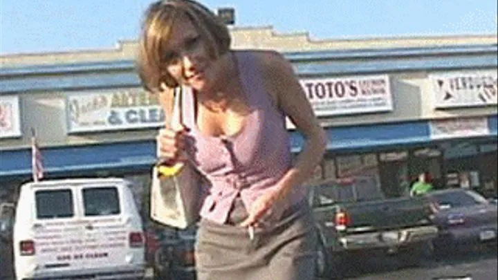 Lonely housewife grocery shopping lookin all sexy is seduced to suck some cock - low