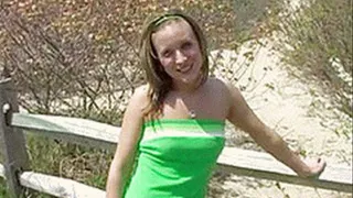 Hottie wearing a cute green dress while being pounded - part 1