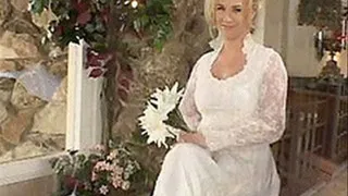 Beautiful blonde bride fucking her future husband one last time before marriage - high