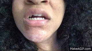 Nasty Mouth Lip Licking and Smelling