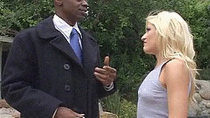 Seducing a young white thang with his professional big black cock - high