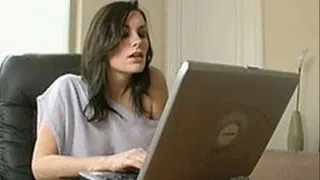 Cybersex leads to real sex for a hot milf and her perfect titties - low