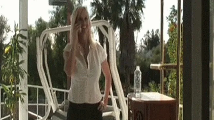 Blonde Totally Enjoys A BBC On The Patio - part 1