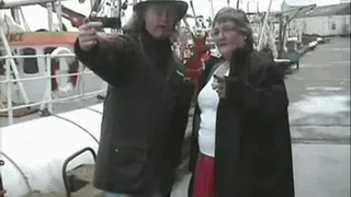 Grey haired gran goes trolling for cocks down on the shore Full low