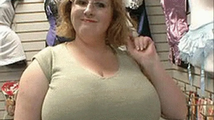 BBW with a boyfriend getting fucked by a stranger at the lingerie shop - high