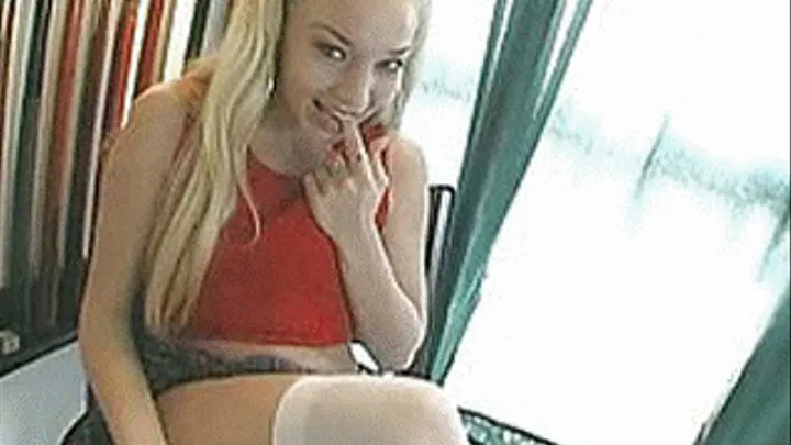 Very hot wearing a short skirt cause she wants cock now - low