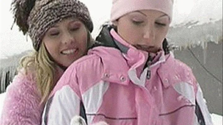 Naughty little 18 year old girls getting hot even in the coldest snow - high