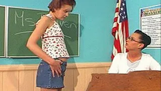 Teacher shows her pigtailed pupil how to properly eat asshole and give a cunnilingus orgasm - part 2