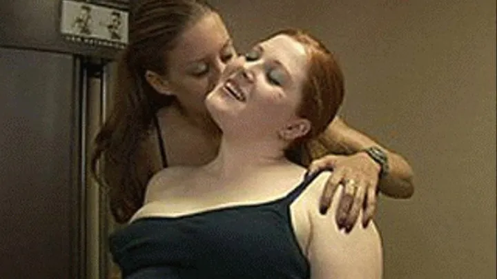 Beefy amateur ginger and her friend eating pussy in the break room - part 1