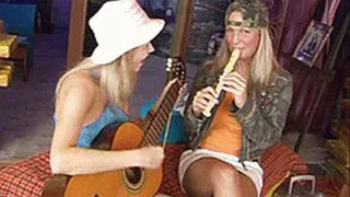 Blondes forego music lessons to do a dildo performance on pussies - part 1