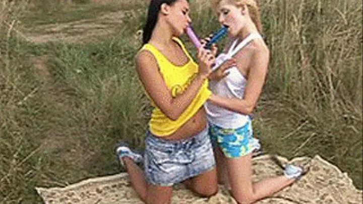 Best friends take to the sedluded forest in order to fill their desire to masturbate together outdoors - part 1