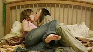 Besties get horny from watching a lesbian porno and decide to make their own - high