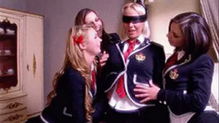 Young schoolgirls orgy where they learn the ways of the pussy - part 1