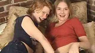 18 year olds overwhelmed with anticipation and excitement for their 1st lesbian clip - high