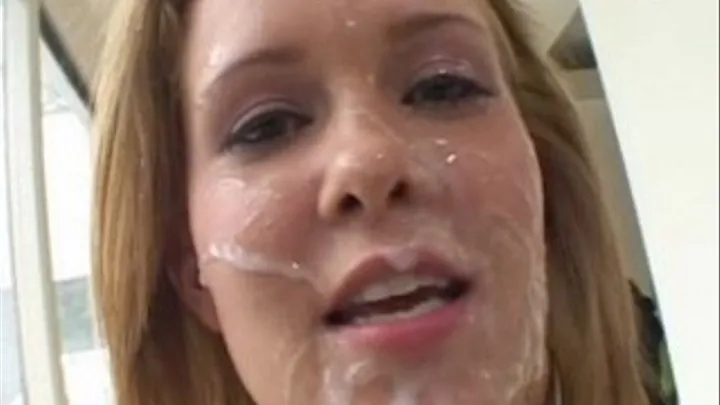 Young white girl gets her face filled with throbbing cock PART #4 CUM SCENE