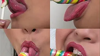 Swirly lollipop licker Mika Tan