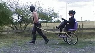 Kinky bitch gets a ride from her slave before cumming home and taking that dick - low