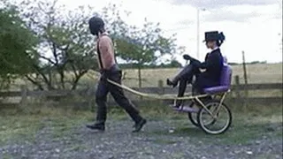 Kinky bitch gets a ride from her slave before cumming home and taking that dick - high