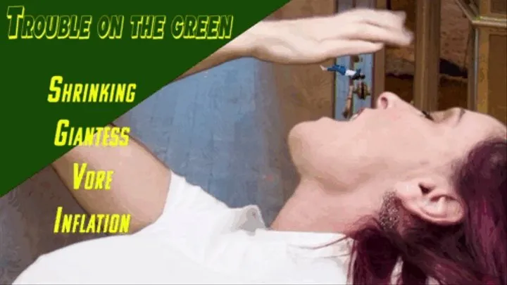 Trouble On The Green with Buddahs Playground- giantess- shrinking-vore-belly expansion-drooling-POV- SFX