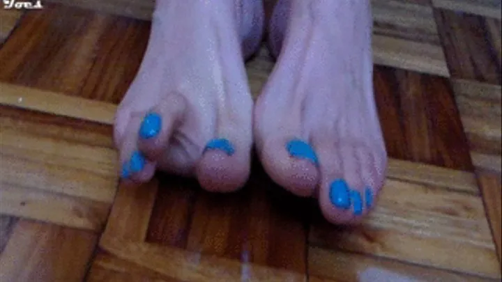 Gabby's Sexy Long Blue toes 2