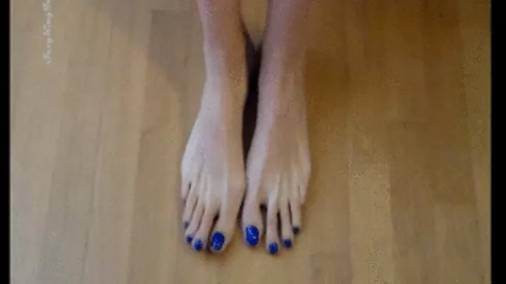 Long blue pantyhose Toes