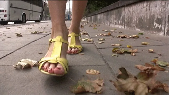 Alicia's yellow sandals