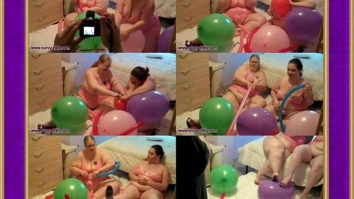 CurvyKitty & CamGirlKitten Playing w/ Balloon - Part 2 of 2!