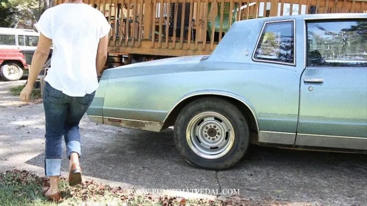 PTP544 - Damara Cranking the Monte Carlo in Loafers with Cuffed Jeans & Tshirt - Custom 544